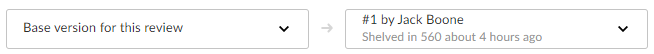Image of the Dropdown Diff Selectors